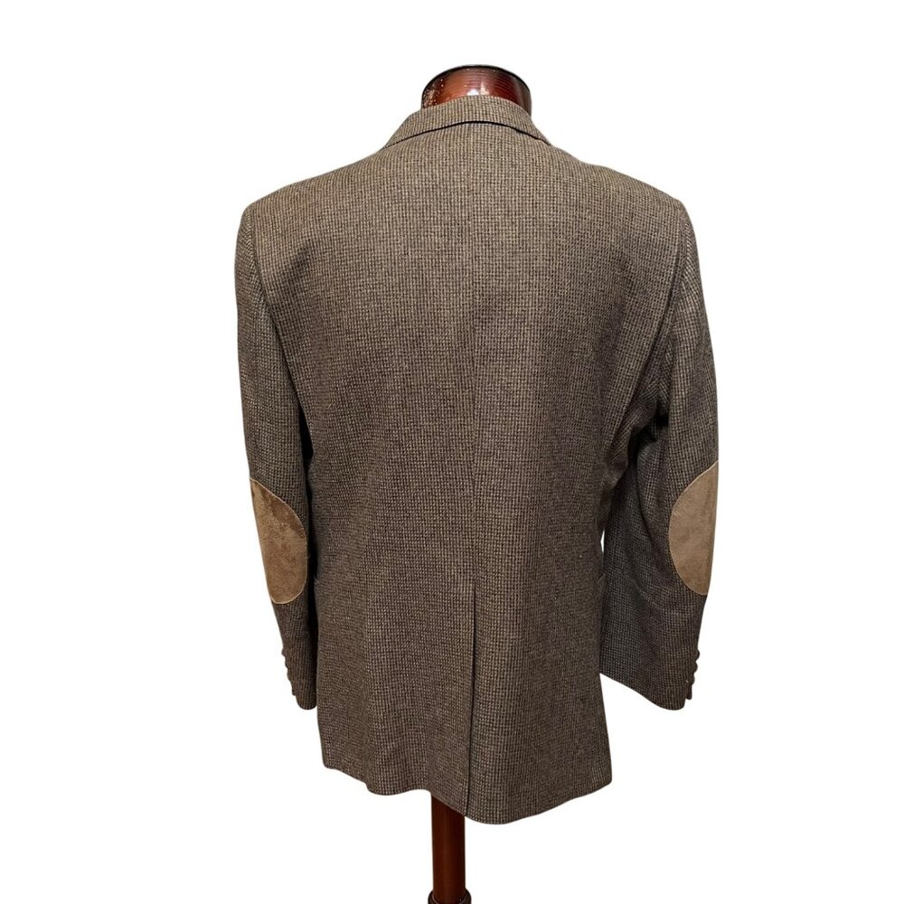 Orvis Mens Tweed Wool Blazer Jacket Sportcoat Elbow Patches Brown Gray Size 40R - Picture 2 of 15